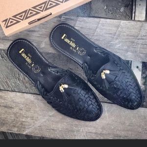 Flat slide mules huaraches
